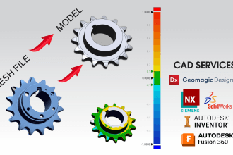 convert 3d scans and mesh models to cad through reverse engineering