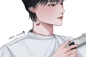 make you art in manhwa style