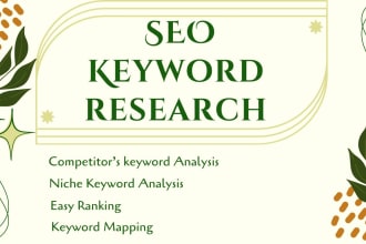 do SEO keyword research and competitor analysis for website ranking