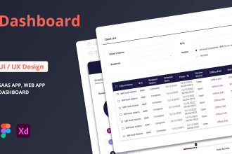 creative saas app, web app, dashboard uiux design