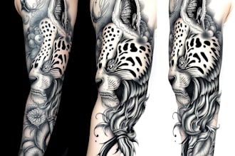 create custom realistic tattoo design, tattoo sleeve