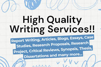 write research based essays, papers and do case studies or projects