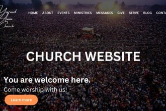 develop a modern church website with livestream and donation functionalities