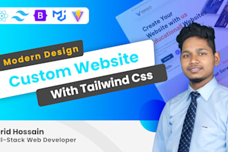 create custom websites with react and tailwind CSS