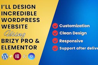 create an incredible wordpress website using brizy pro