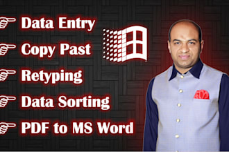 do data entry and search in internet  and typing