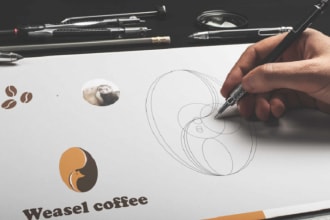 create original coffee shop logo or icon for your company