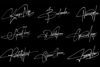 create and teach handwritten signature or autograph  with video tutorial