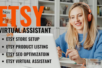 manage full etsy account as a virtual assistant VA etsy store management