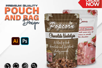design unique weed pouch, mylar bag, and cbd product designs with 3d mockups