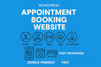 create a wordpress booking website for salons, doctors, spas, gyms, more