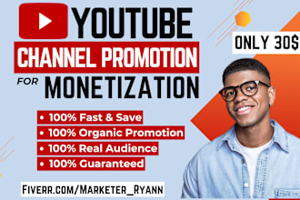 do superfast organic youtube channel monetization promotion