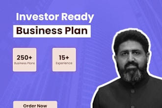 prepare business plan, financial projections and pitch deck