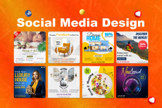 design social media posts, ads