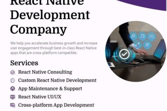be your react native mobile app developer, convert designs to mobile app