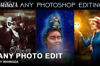 photoshop any work you give me to clean up or manipulate, ask me