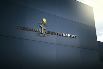 create vintage hand church logo or badge design