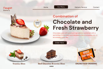 build bakery website café catering website restaurant websiteonline food website