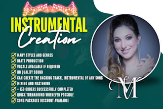 create a professional custom backing track or instrumental