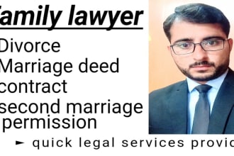 be your lawyer in divorce child custody marriage family cases