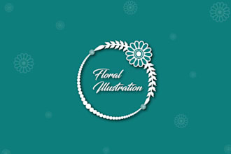 provide trendy spa, floral, feminine beauty hand drawn logo