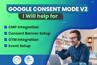 setup advanced google and microsoft consent mode v2, cookie consent banner