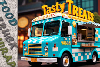 design food truck wrap, trailer wrap, box truck wrap, trailer wrap, food logo