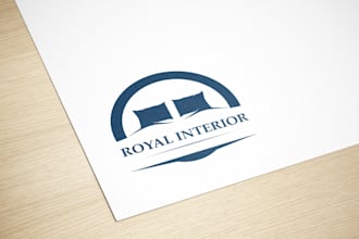 create creative logo about interior, real estate, home, construction, building