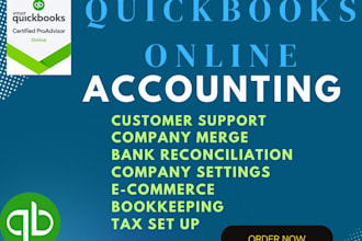 setup quickbooks online, categorize transactions and do bank reconciliation