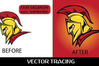 recreate ,trace and vectorized logo, sketch