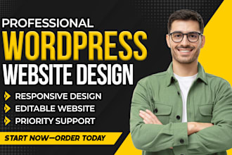 build wordpress website design, redesign, business website design or development