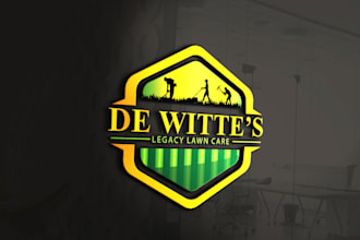 do attractive landscape, farm, eco, agriculture and lawn care logo