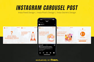 design professional social media carousel posts for instagram