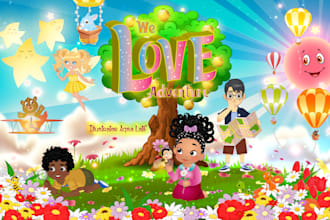 do children book illustration and kid story book illustration