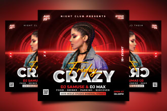 do event flyer, concert, nightclub, or party flyer design
