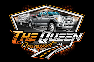create a modern automotive, transport, logistics, and hotshot trucking logo