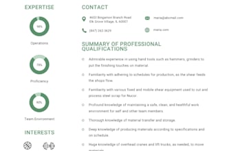 expert resumé writer and consultant