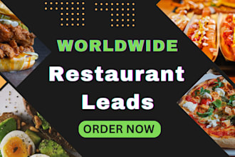 provide worldwide restaurant leads, cafe leads