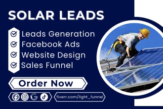 solar leads generation solar landing page solar website solar sales funnel