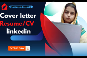 write your resume, cover letter and optimize your linkedin