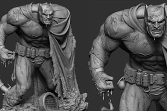 3d statue, 3d sculpting for 3d printing, 3d character model, 3d modeling