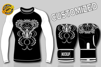 design custom sublimated rash guard and boxing gear
