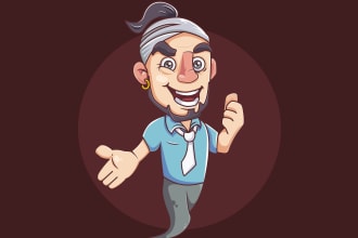 make a cute character, mascot, cartoon logo