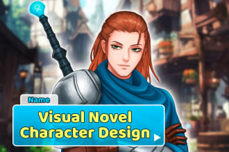 draw a visual novel character sprites or any game character
