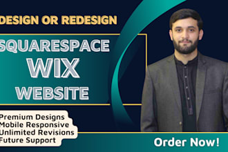 design, build squarespace or wix website redesign, wix design wix ecommerce site