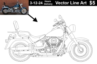 draw line art of product, machine, building, laser cutting