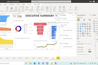 do excel and powerbi  analysis and visualization