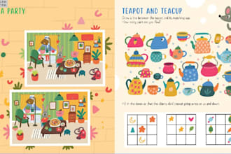 do kids activity book, children coloring book and book formatting