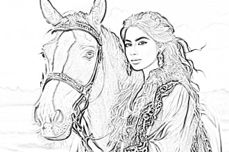 do a beautiful pencil sketch or pencil sketch to draw