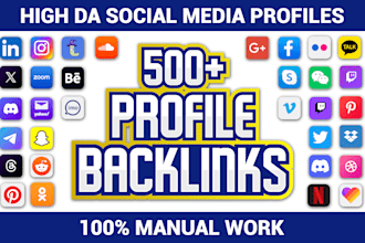 create high da social media profile backlinks for SEO growth